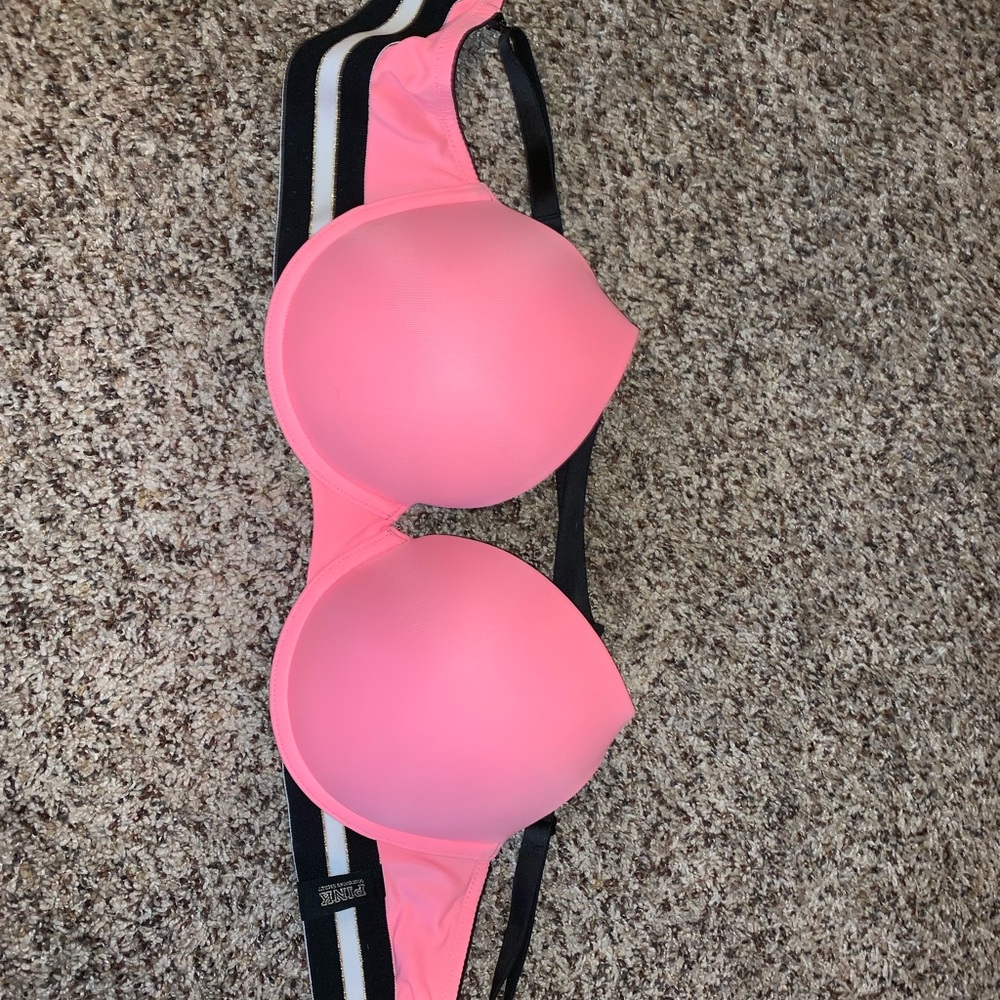 Pink push up bra